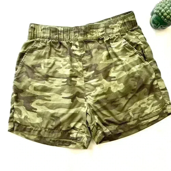 Sanctuary Social Standard Camo Elastic Highrise Pocket Soft Board Shorts Size M - Picture 1 of 12